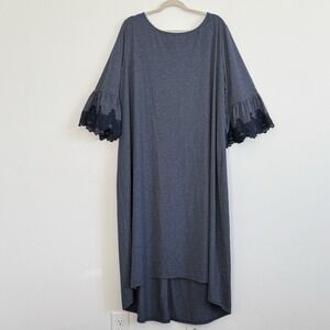Catherines Dress Women 2X Lace Sleeve Comfort Relaxed Beachy Event‎ Holidays